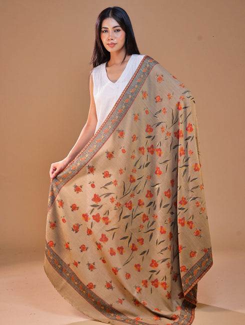 Women's Kani Floral Wool Shawl